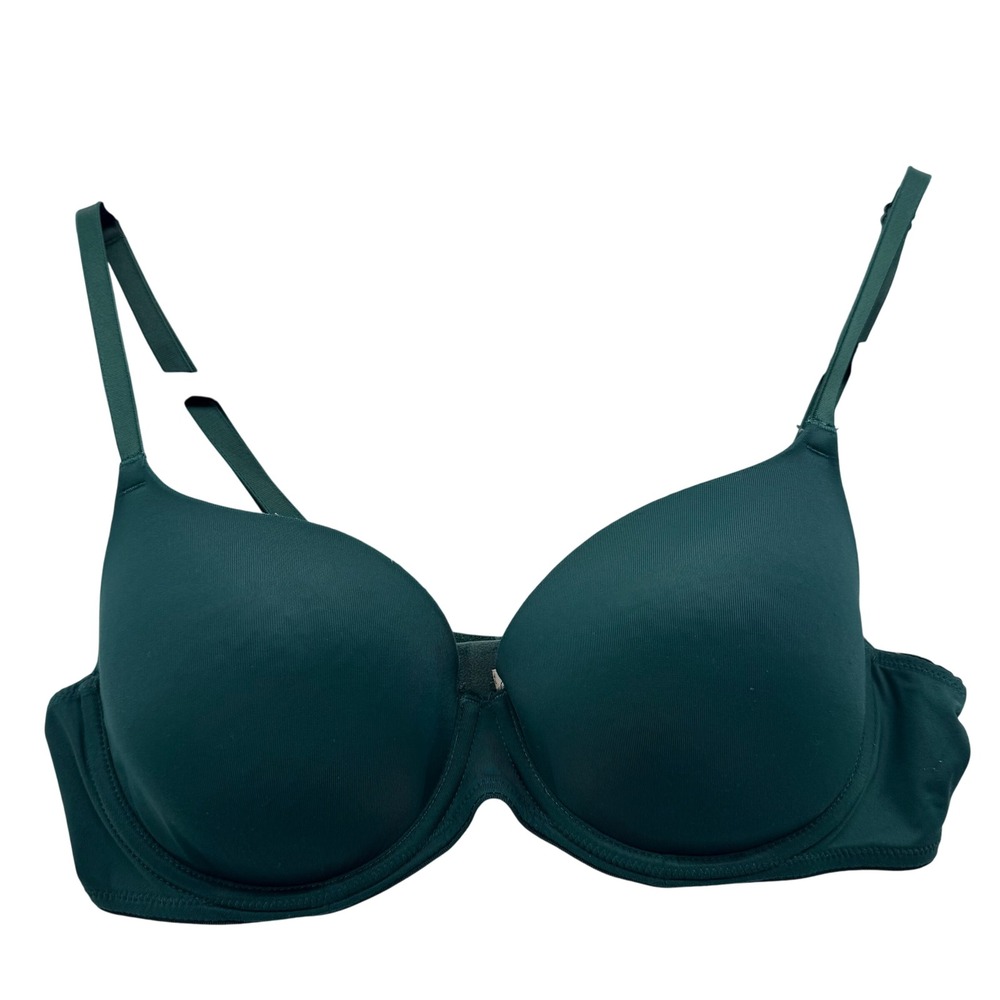 PINK Victoria's Secret 36B Wear Everywhere TShirt Bra Green Pink Lined Underwire